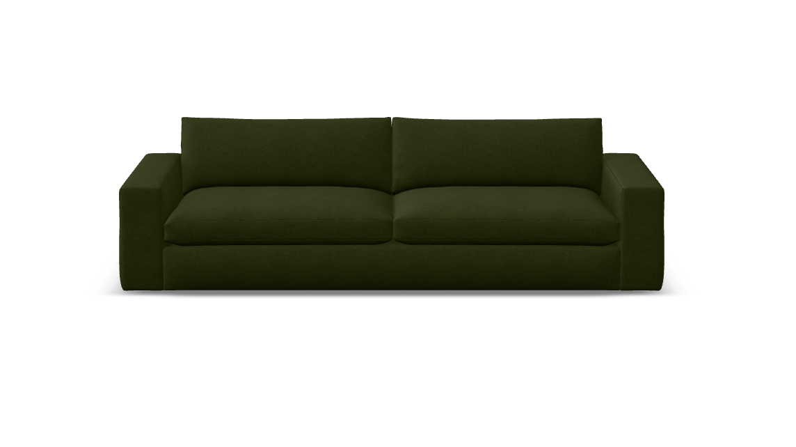 Everette Luxe Express Ship 118" 2 Trillium Cushion Sofa