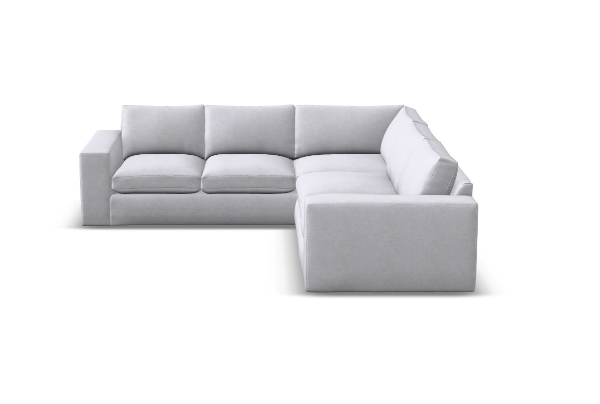 Everette Luxe Express Ship 117" x 109" 5 Trillium Cushion Sectional