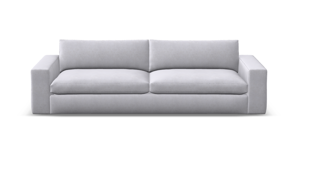 Everette Luxe Express Ship 118" 2 Trillium Cushion Sofa