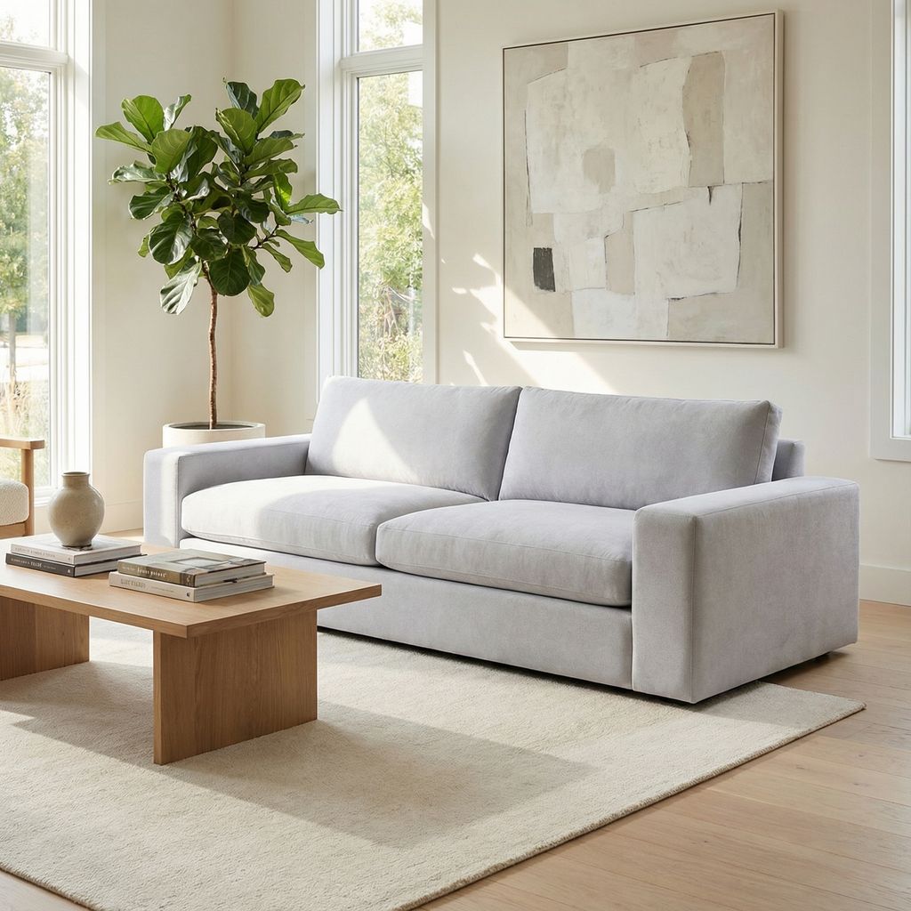 Everette Quick Ship 107" 2 Trillium Cushion Sofa