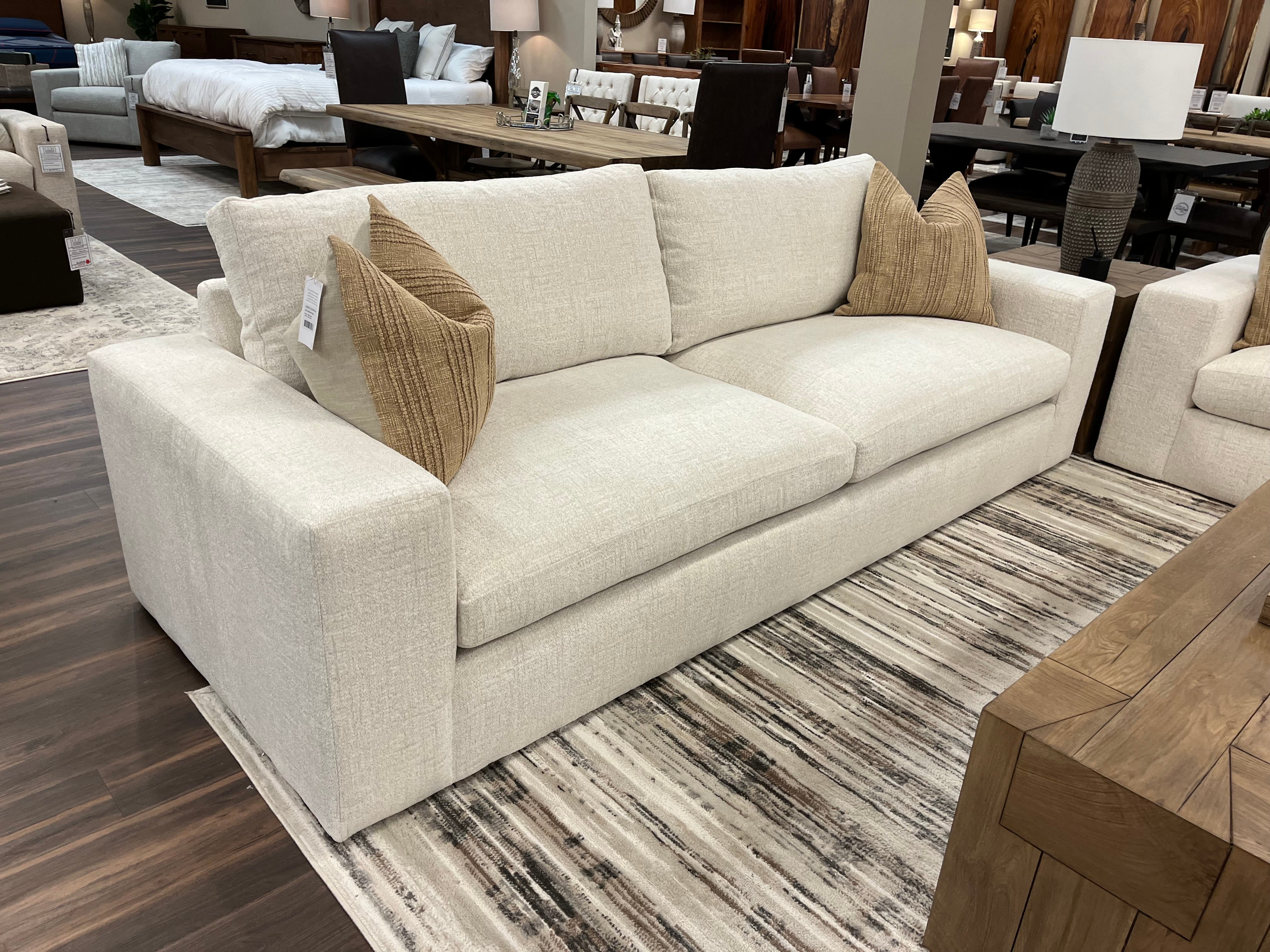 Everette Quick Ship 107" 2 Trillium Cushion Sofa - Cloud