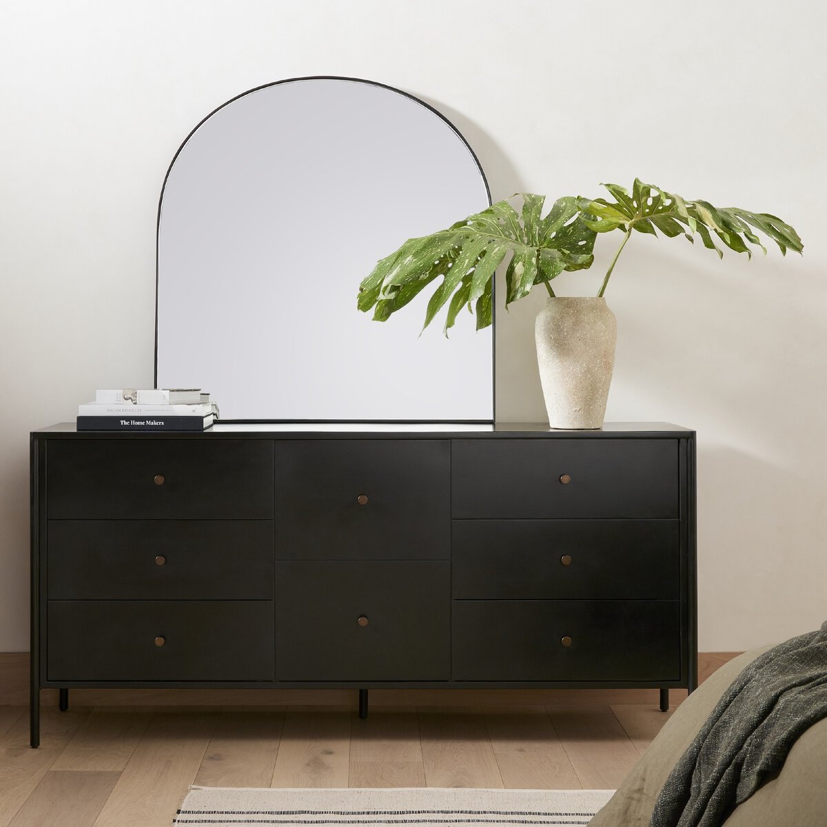 Ellington 70" 8 Drawer Dresser - Black Iron + Bronze