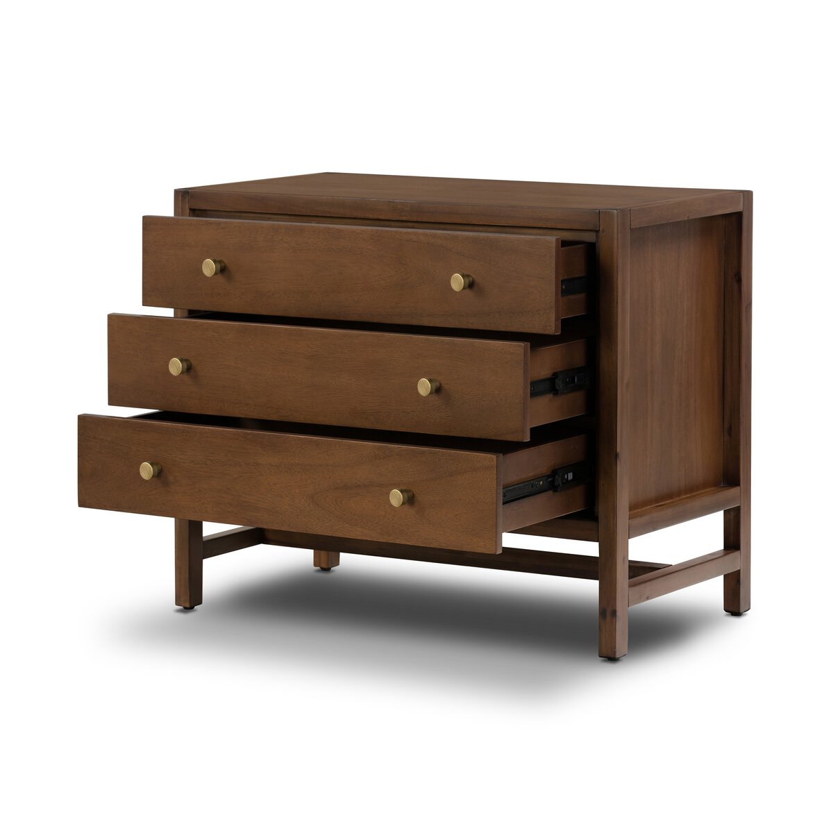 Eliana 32" 3 Drawer Nightstand - Saddle Tan