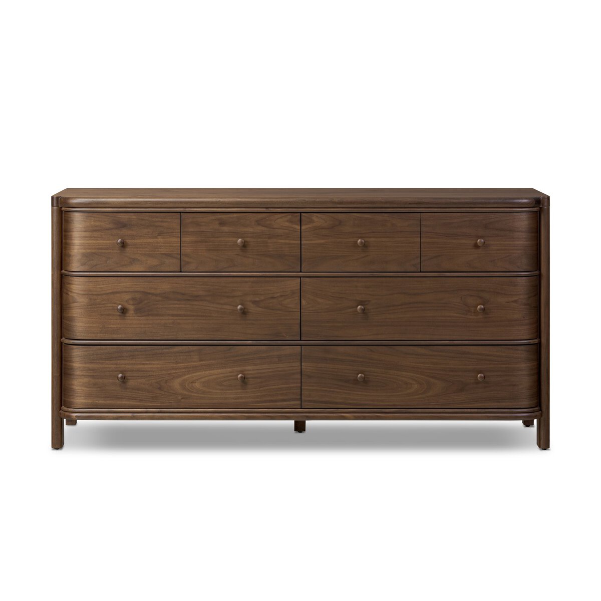 Lennox 65" 8 Drawer Dresser - Dark Brown Walnut