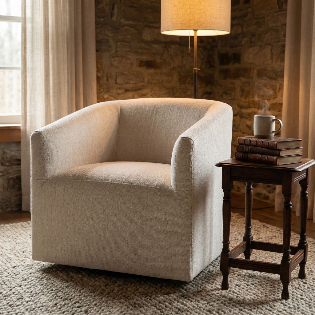 Fosca 29" Swivel Chair - Flax