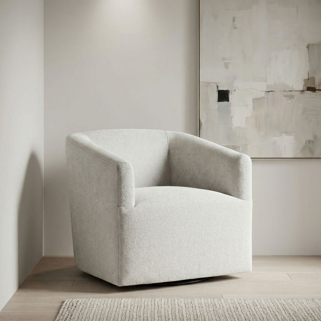 Fosca 29" Swivel Chair - Pearl