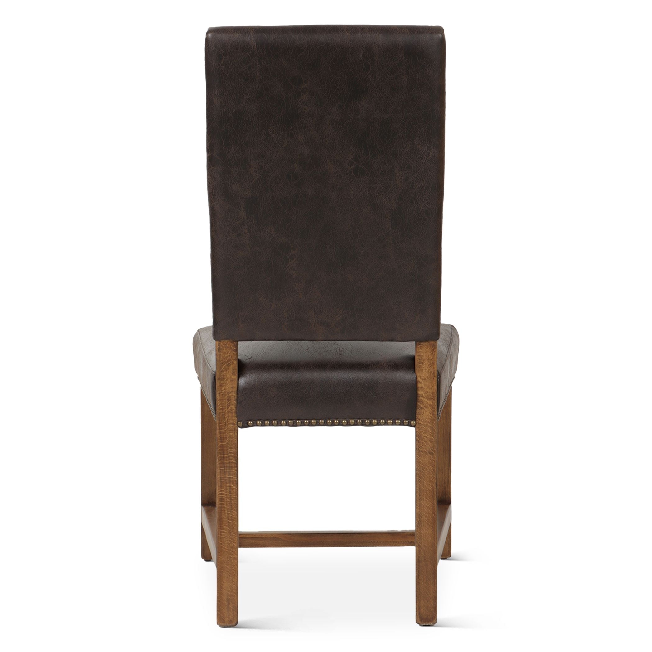 Dominic Top Grain Leather Dining Chair - Tobacco + Earth