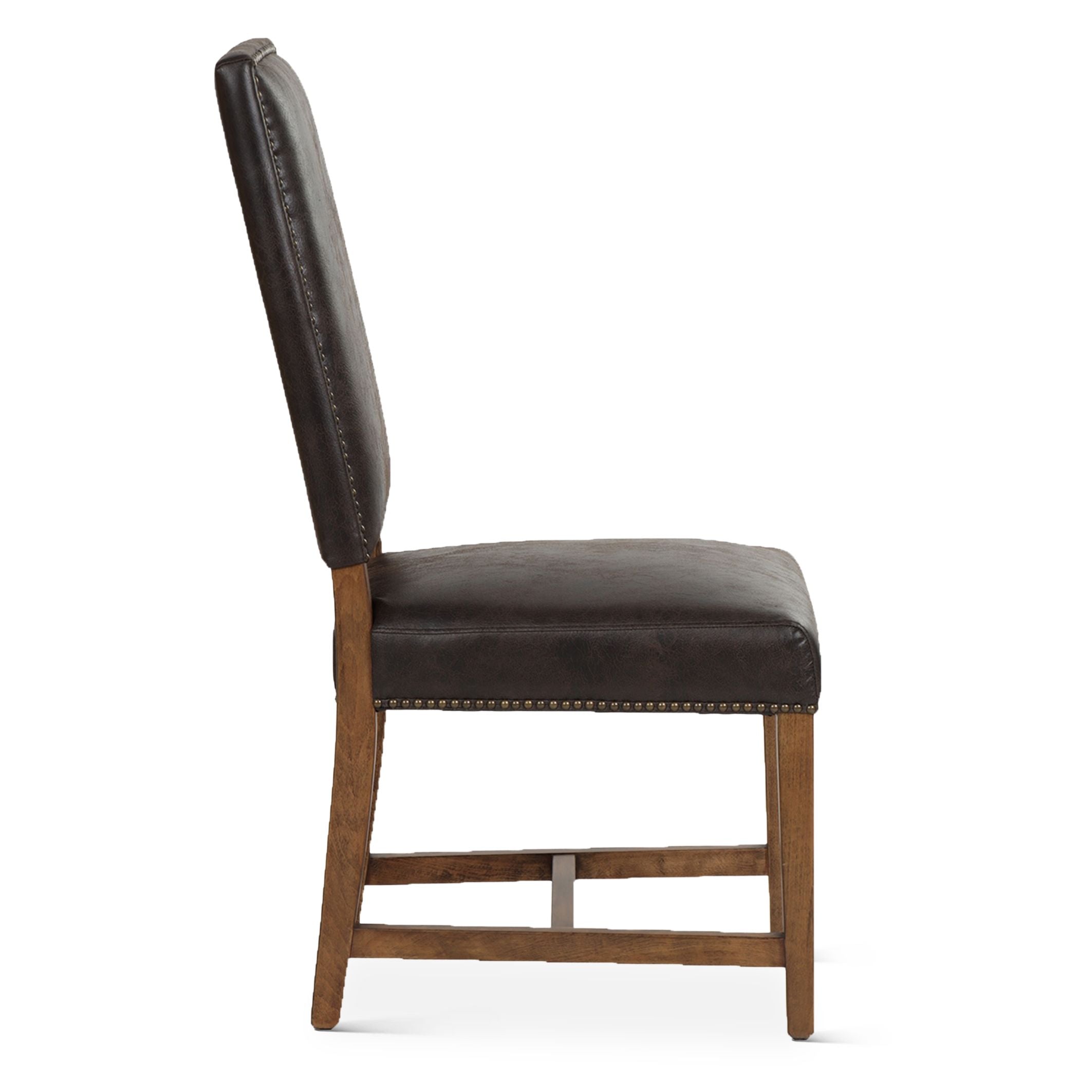 Dominic Top Grain Leather Dining Chair - Tobacco + Earth