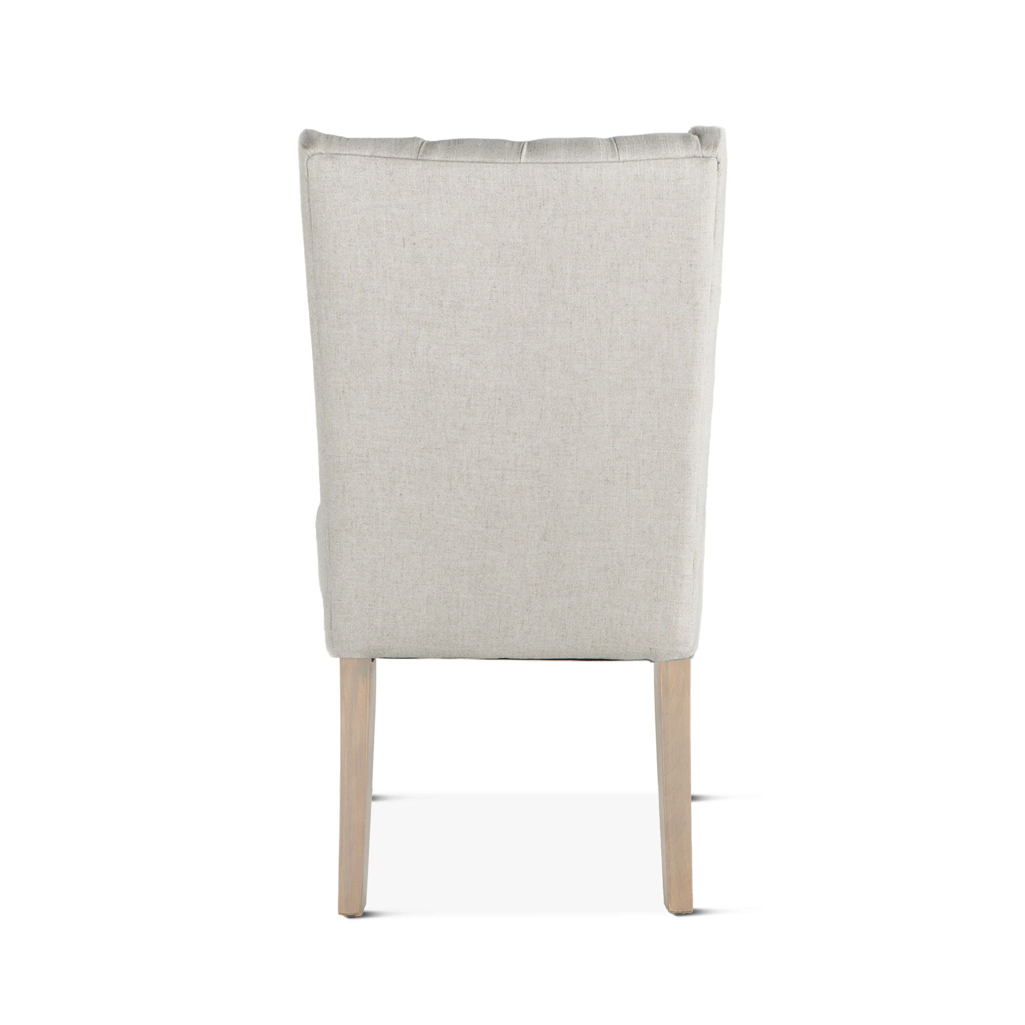 Lana 20" Winged End Chair - White Linen + New White Wash