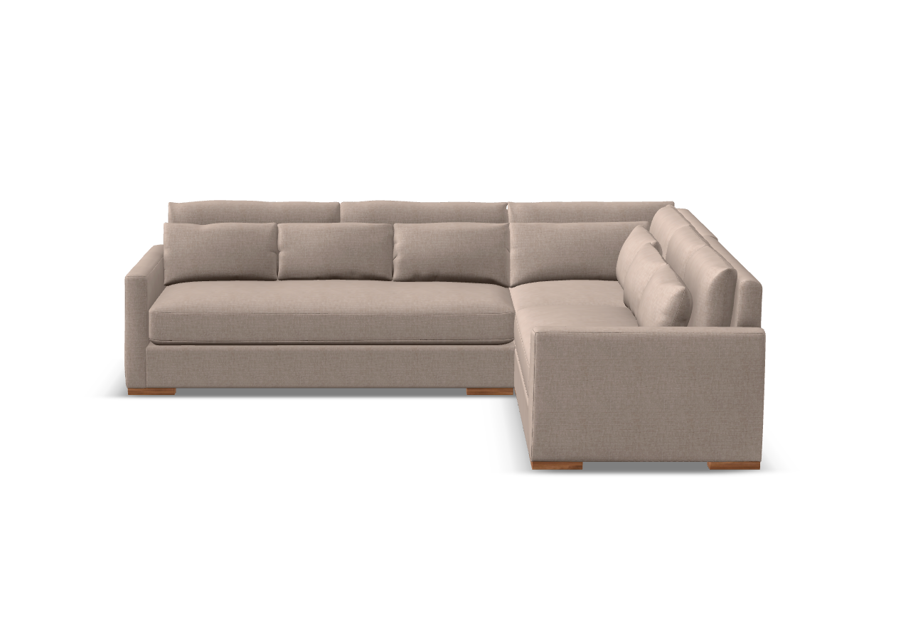 Glenda Quick Ship 130" x 104" Bench Cushion Sectional