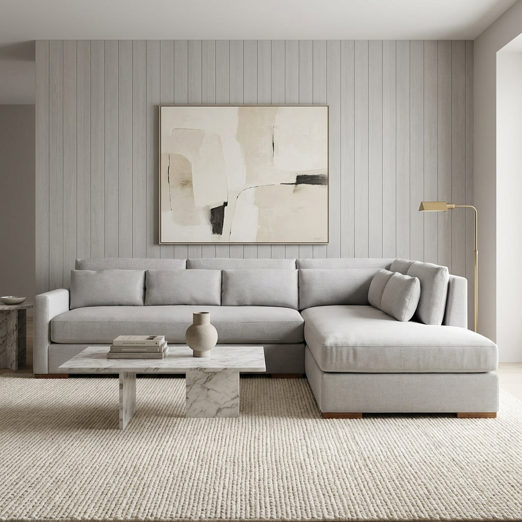 Glenda Quick Ship 130" x 130" Bench Cushion Sectional