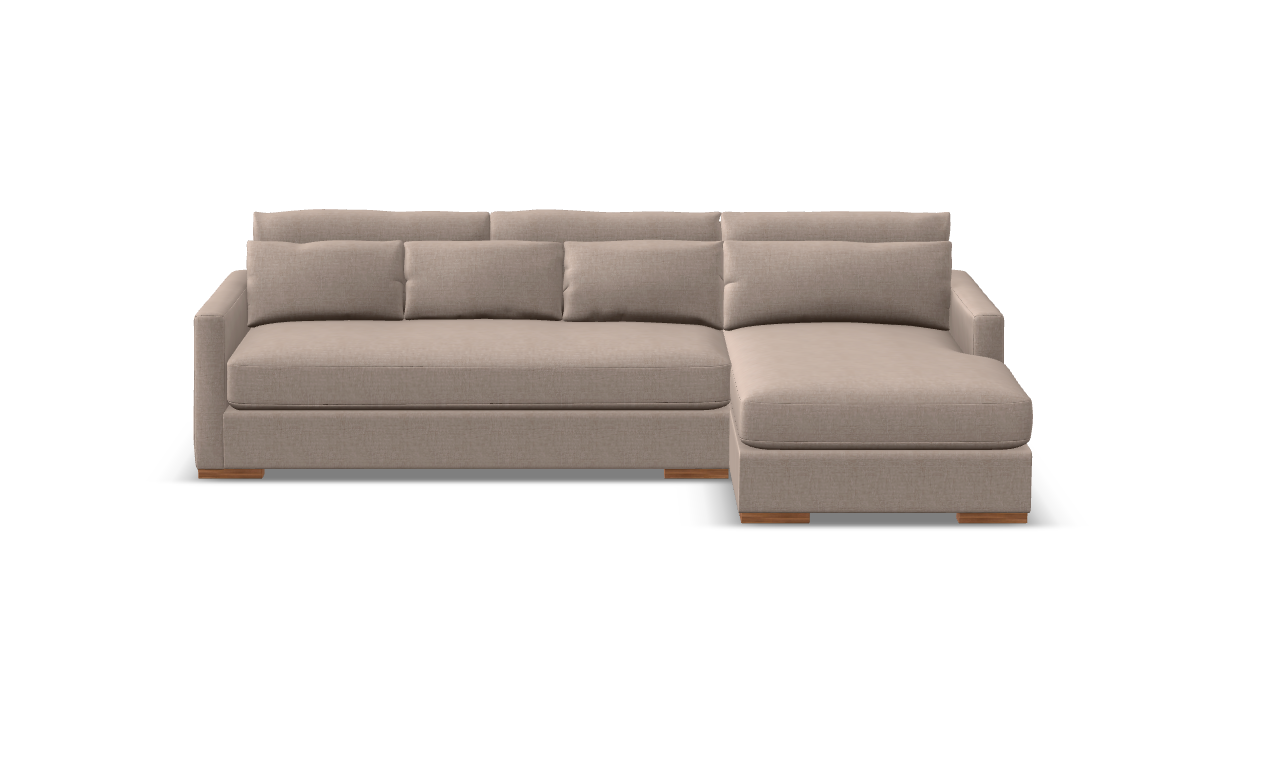 Glenda Quick Ship 130" Sofa + Right Arm Chaise