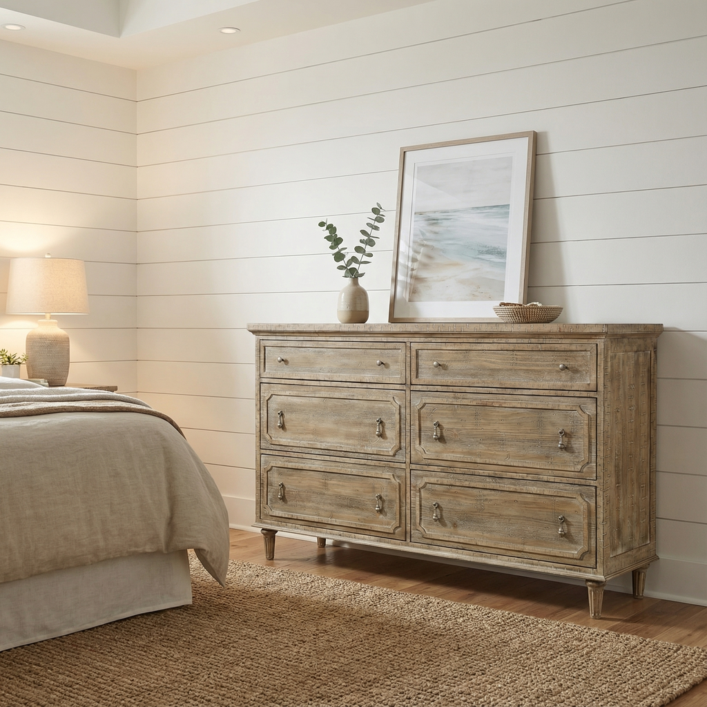 Greenville 64" 6 Drawer Dresser - Sandstone