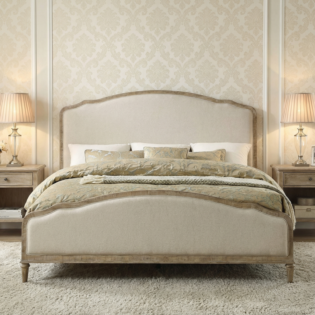 Greenville 82" Upholstered Bed - King - Sandstone