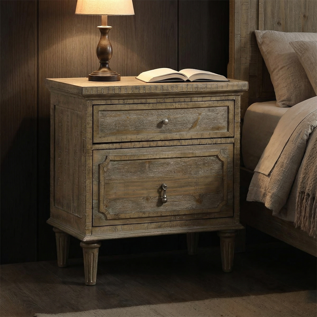 Greenville 27" 2 Drawer Nightstand - Sandstone