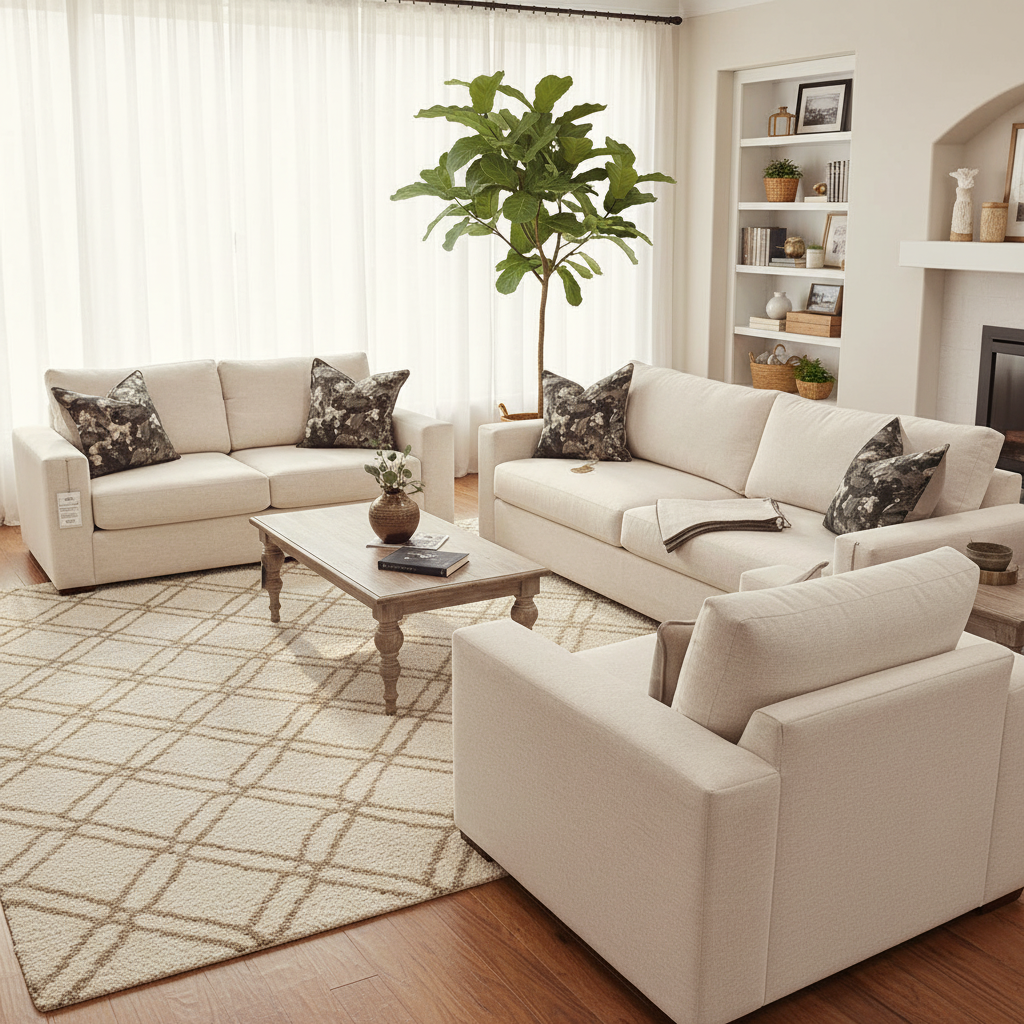 Gretchen Quick Ship 79" 2 Cushion Wide Track Loveseat - Crypton Natural Linen