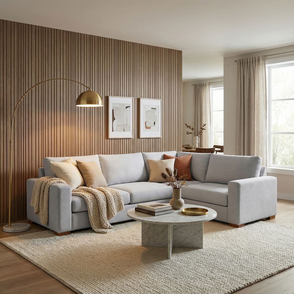 Gretchen Quick Ship 121" x 93" 4 Cushion Wide Track Arm Sectional