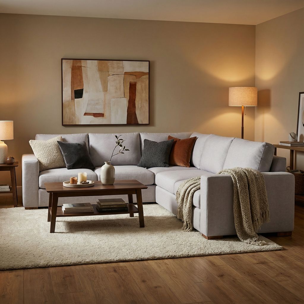 Gretchen Quick Ship 135" x 107" 5 Cushion Sectional