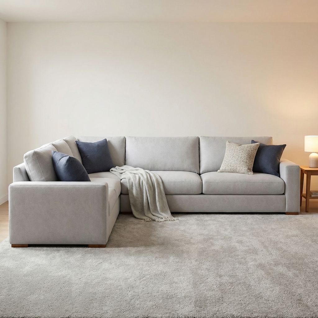 Gretchen Quick Ship 135" x 135" 5 Cushion Wide Track Arm Sectional