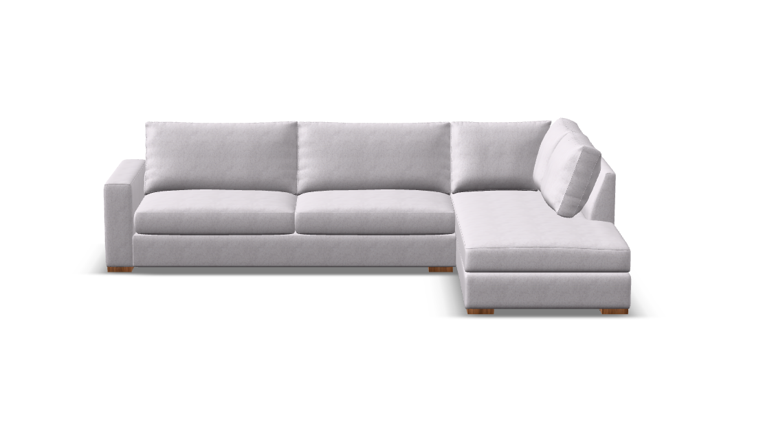 Gretchen Express Ship 136" Wide Track Arm Sofa + Bumper Chaise