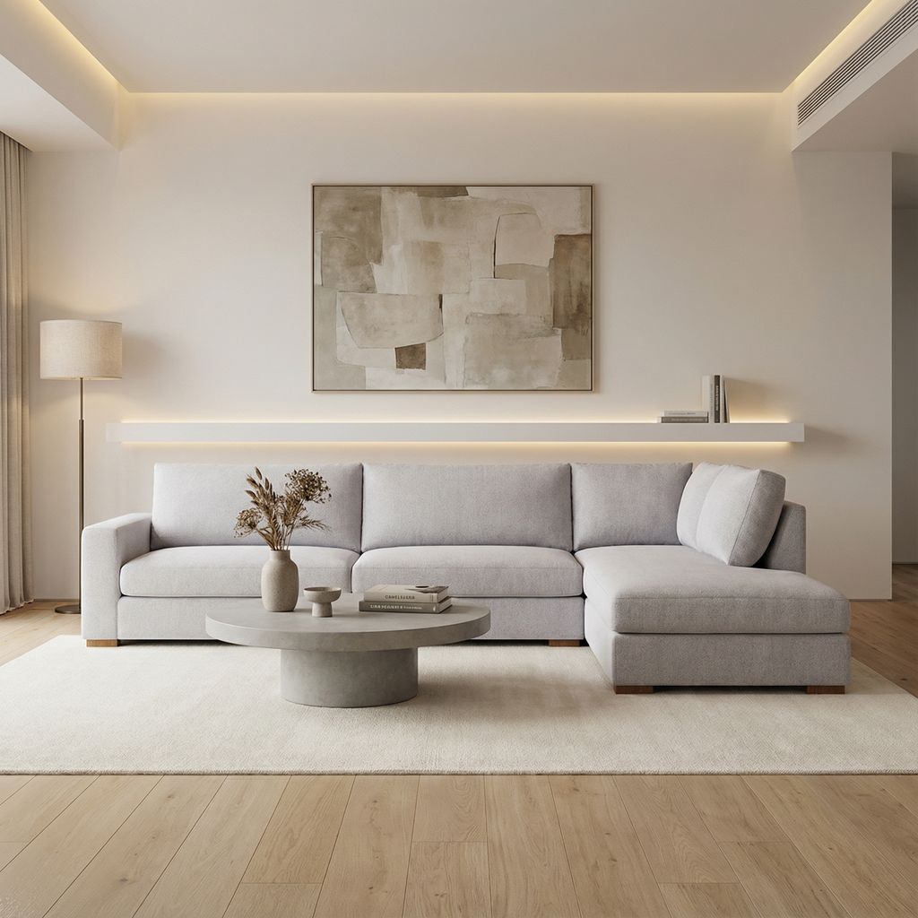 Gretchen Express Ship 148" Wide Track Arm Sofa + Bumper Chaise