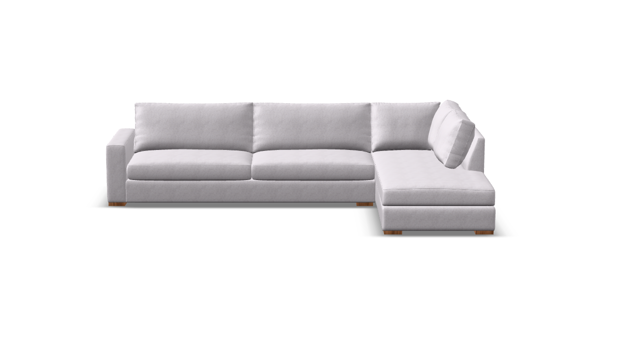 Gretchen Express Ship 148" Wide Track Arm Sofa + Bumper Chaise