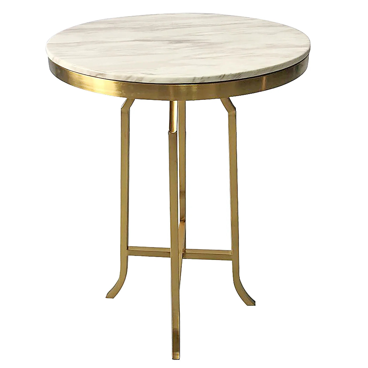 Zima 29" Bar Height Pub Table - Marble + Brushed Gold