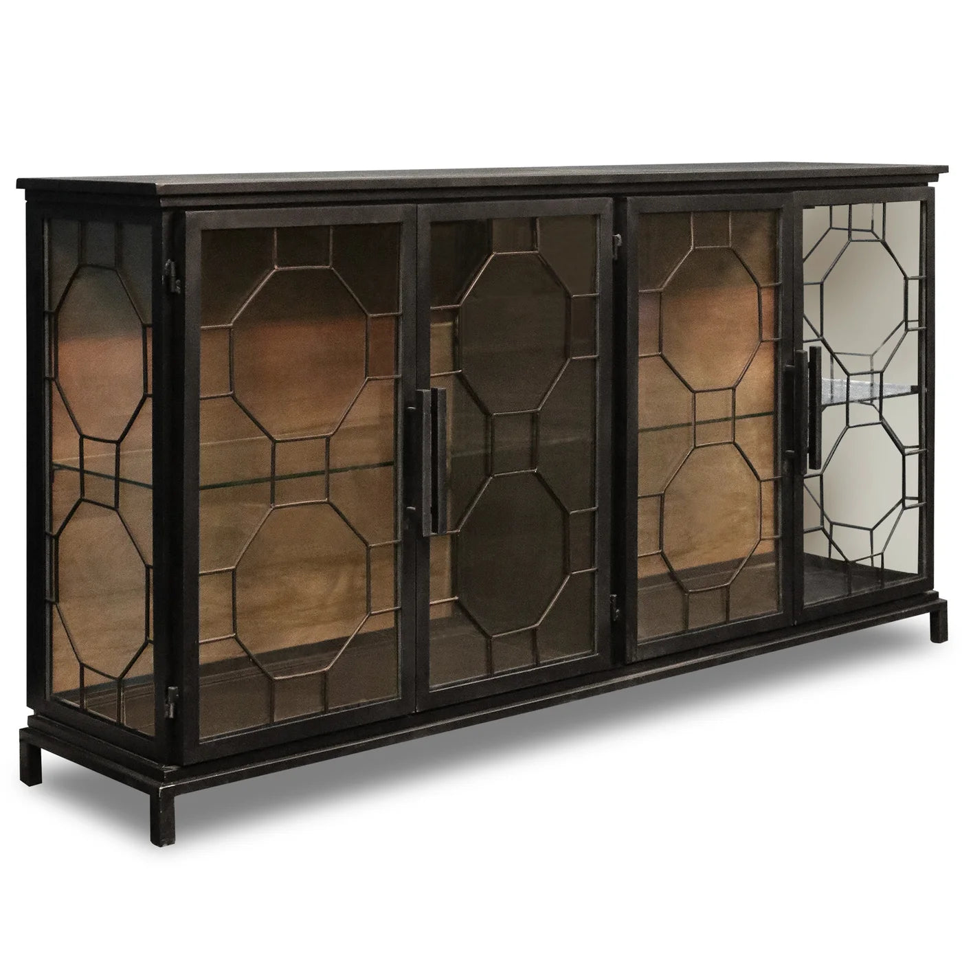 Solis 80" 4 Door Sideboard - Black