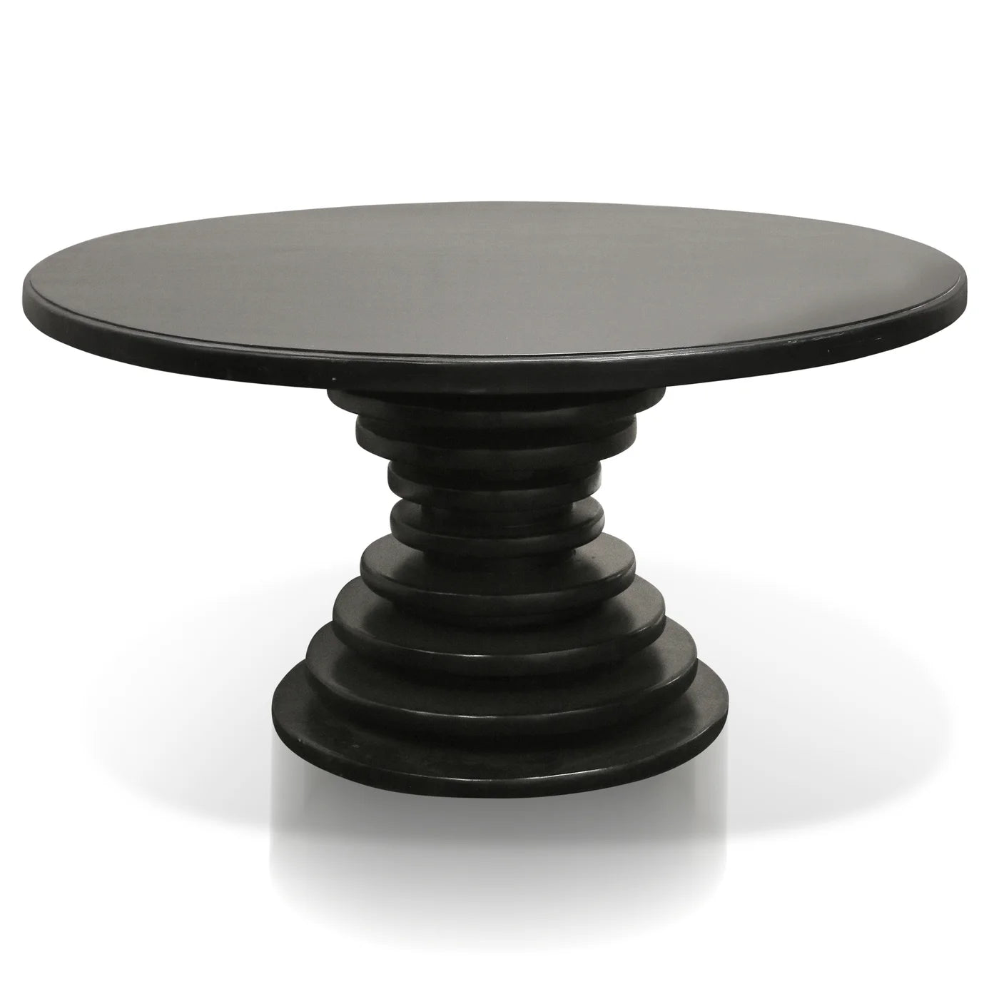 Junie 60" Round Dining Table - Black