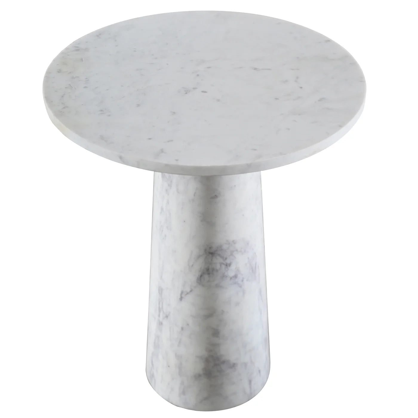 Cassandra 16" Round End Table - Marble