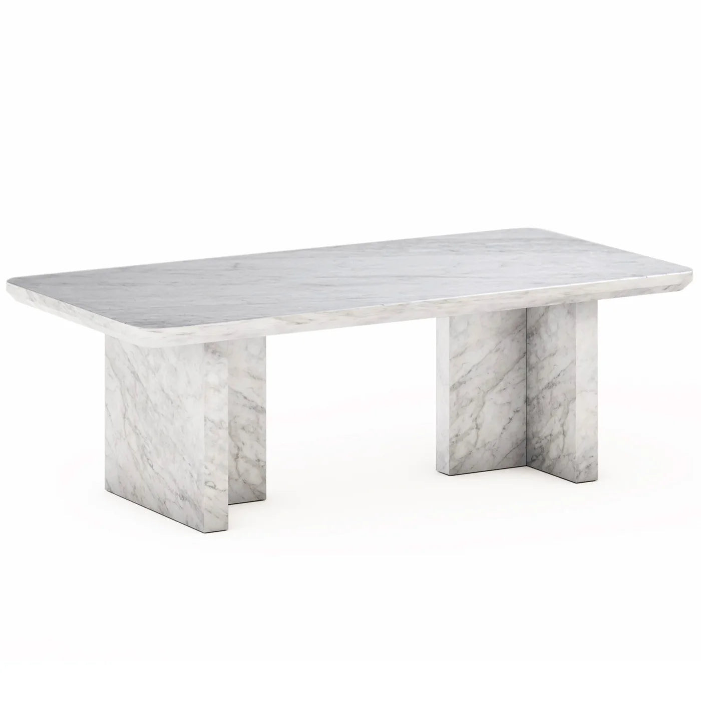 Killian 48" Marble Coffee Table - White