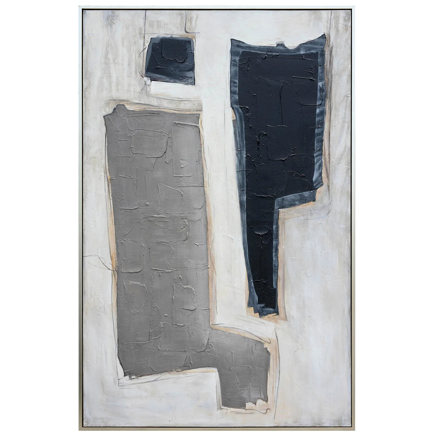 Indigo 54" Hand Painted Framed Wall Art