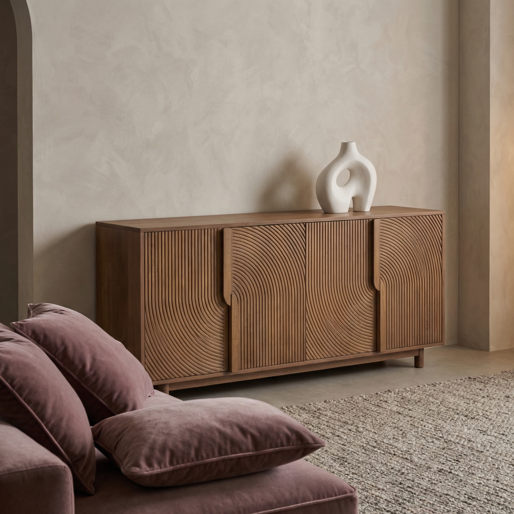 Halima 76" 2 Door Oak Sideboard - Warm Oak