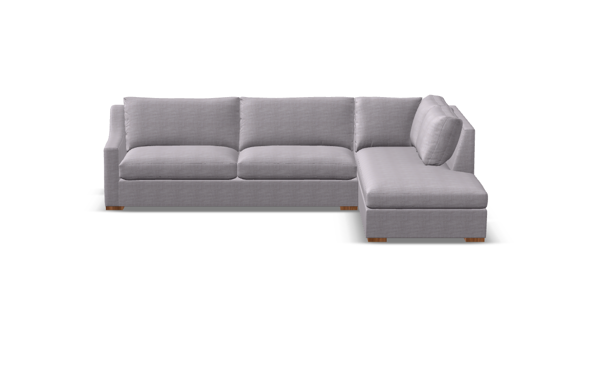 Hannah Express Ship 134" 2 Cushion Sofa + Bumper Chaise