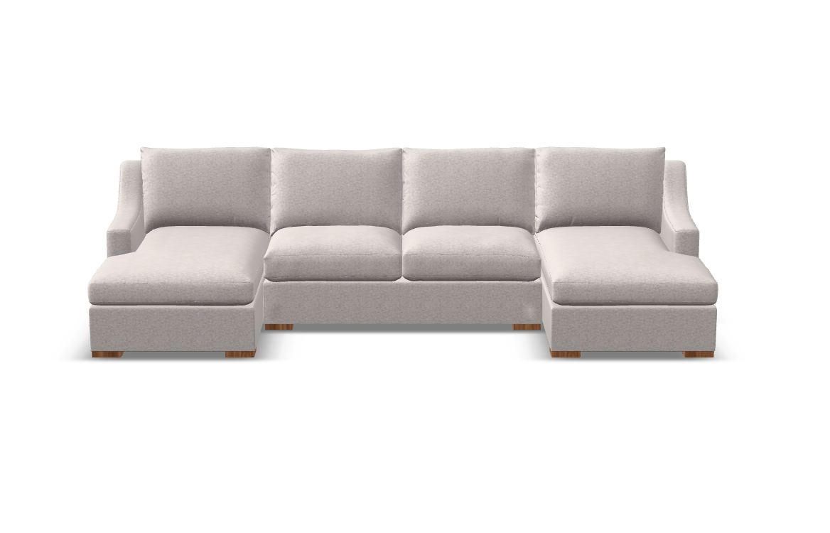 Hannah Express Ship 140" Dual Chaise Sectional