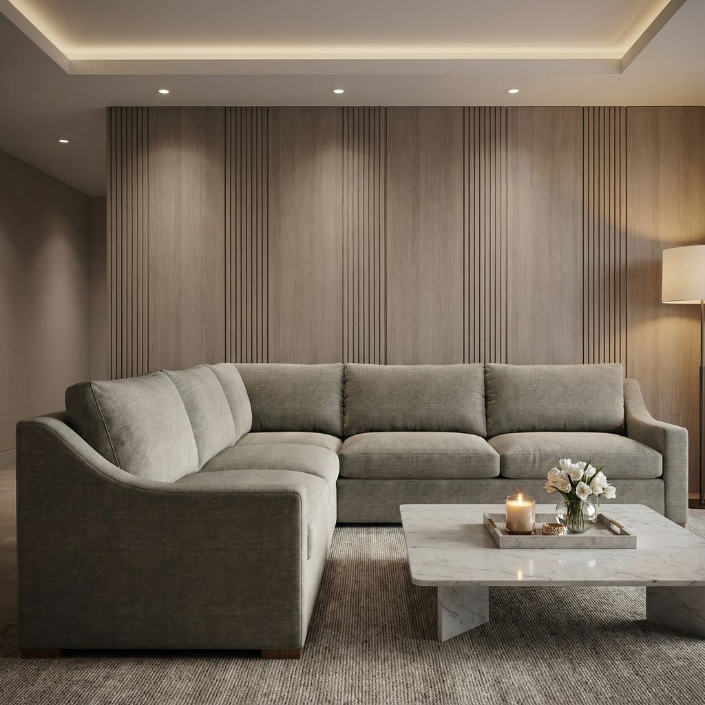 Hannah Express Ship 145 X 91" 5 Cushion Sectional