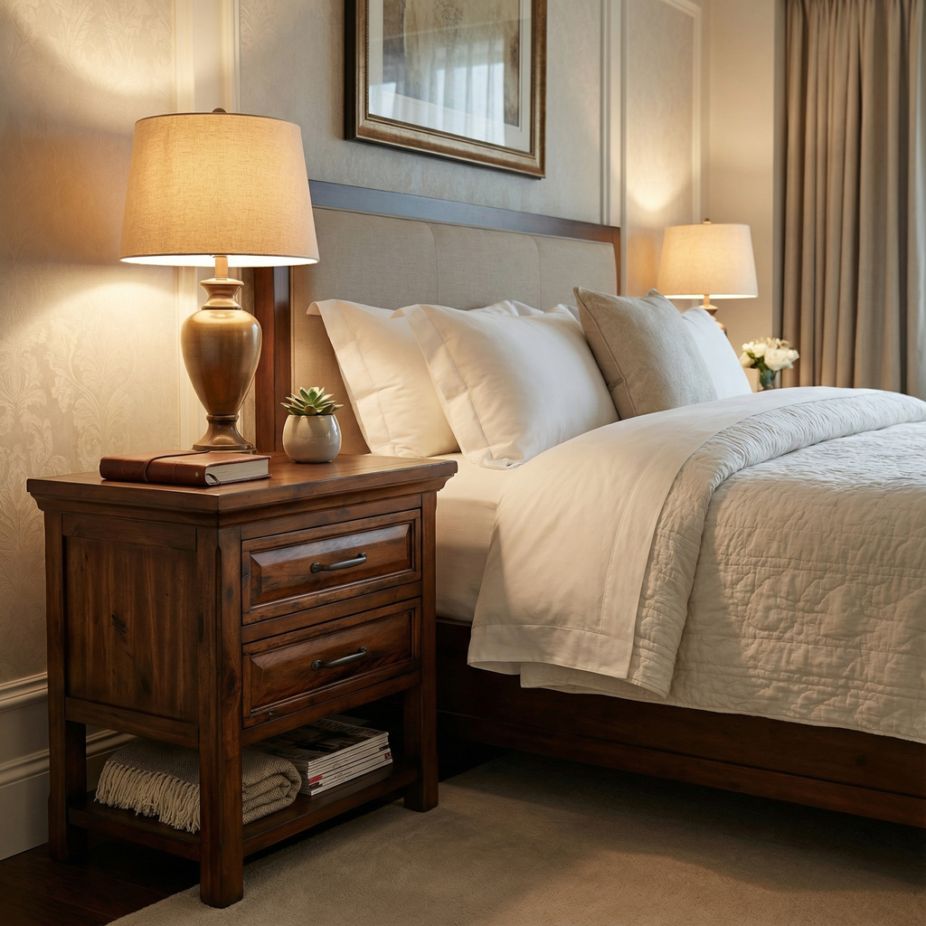 Hunter 29" Mahogany 2 Drawer Nightstand - Chestnut