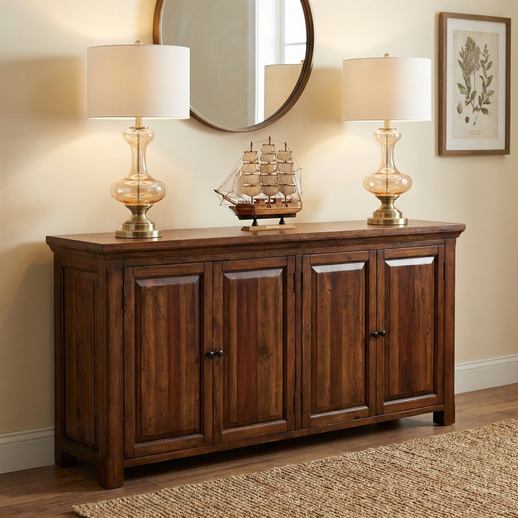 Hunter 72" Mahogany 4 Door Sideboard - Chestnut