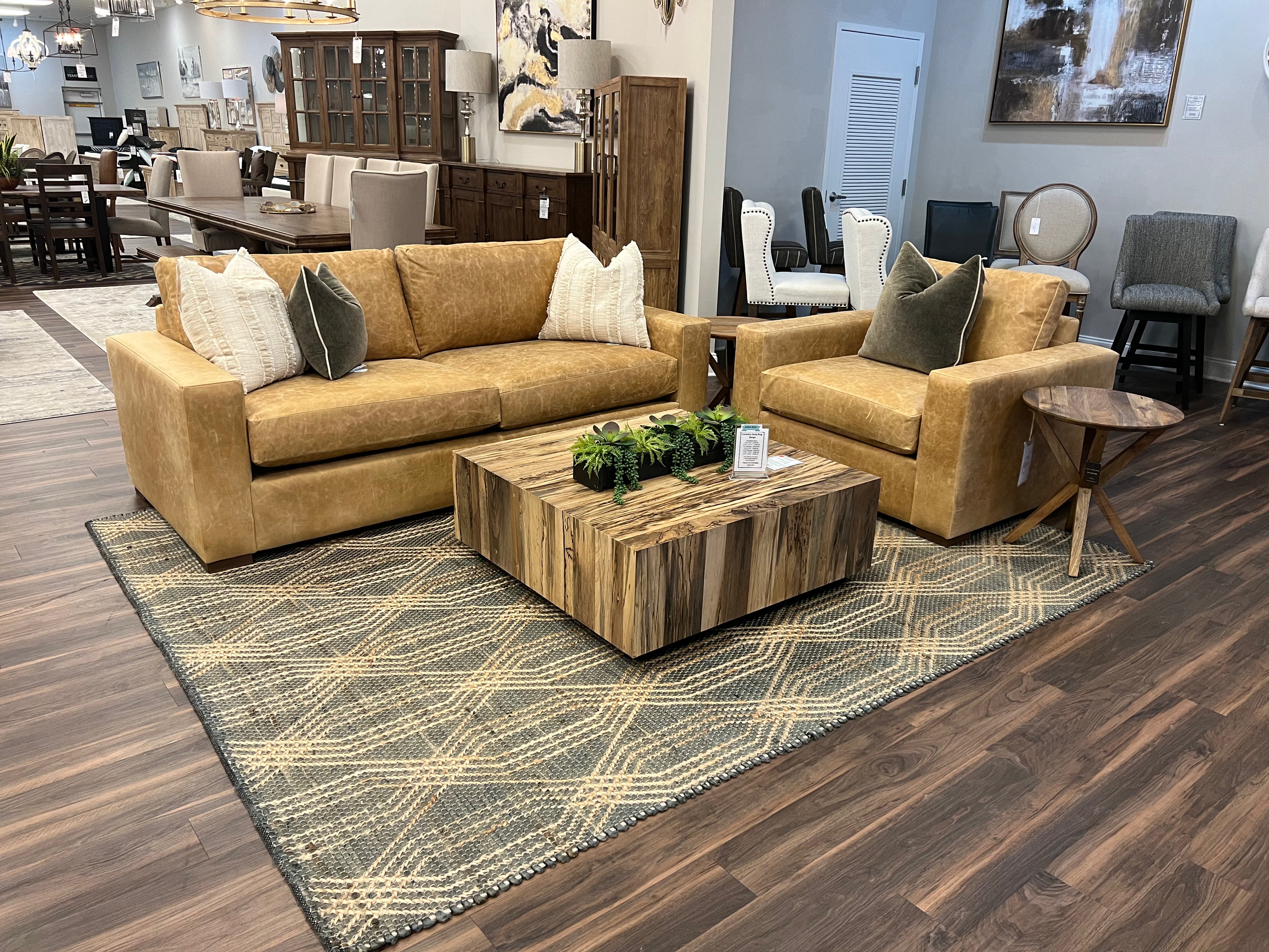 Gretchen Express Ship 89" 2 Cushion Wide Track Arm Top Grain Leather Sofa - Cider