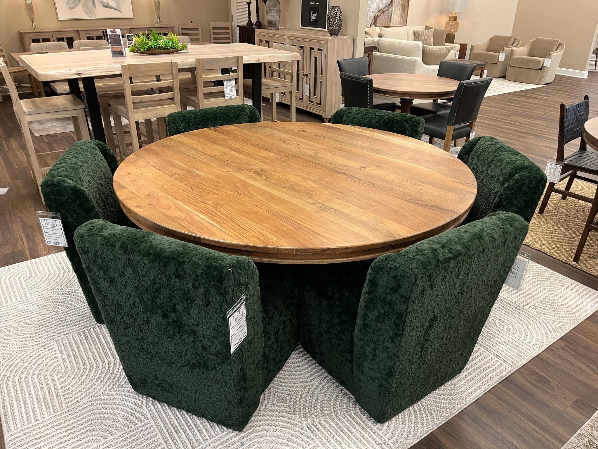Marcia 72" Acacia Round Dining Table - Natural
