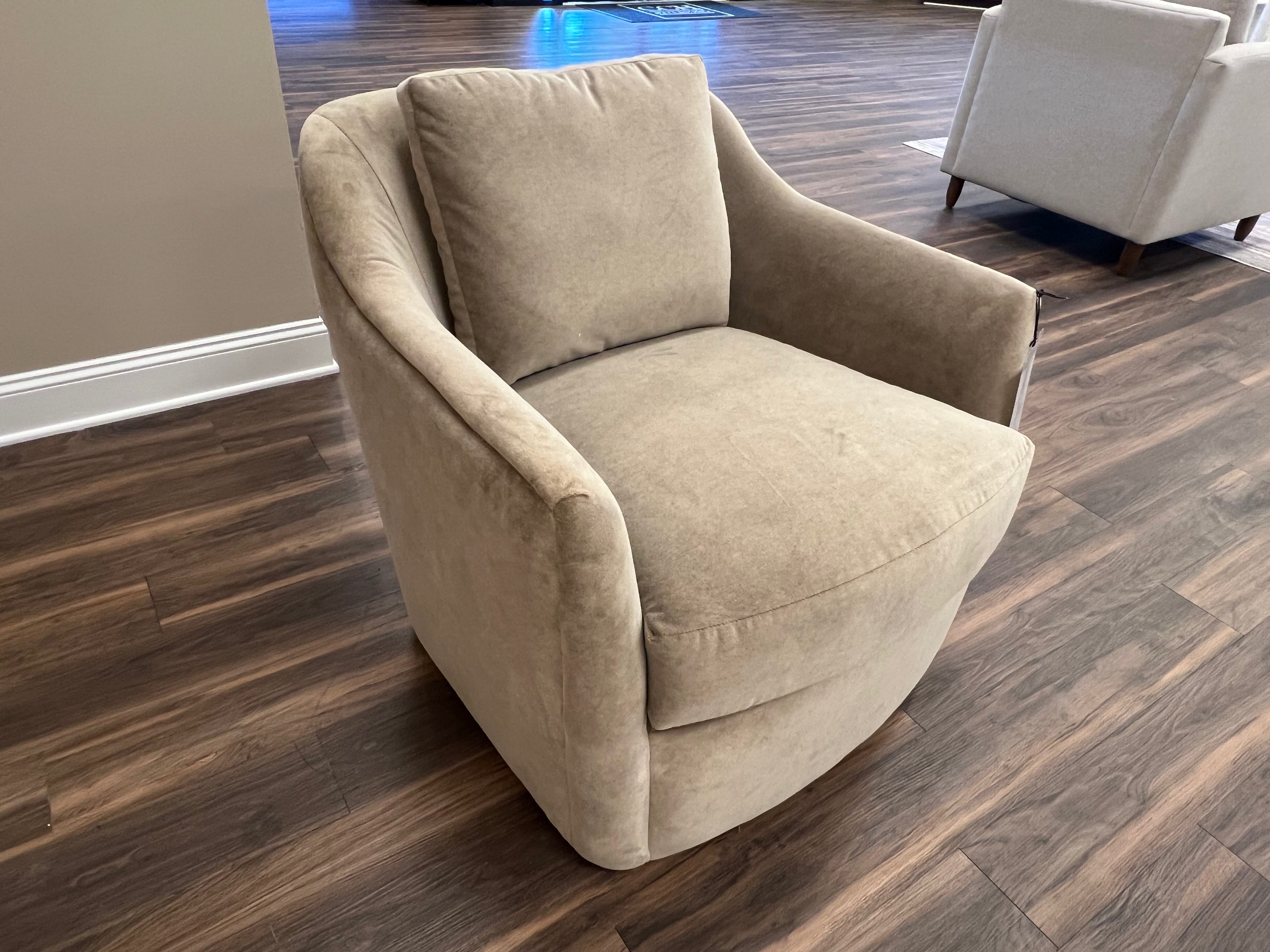 Jemma 33" Quick Ship Swivel Chair - Mojave Taupe