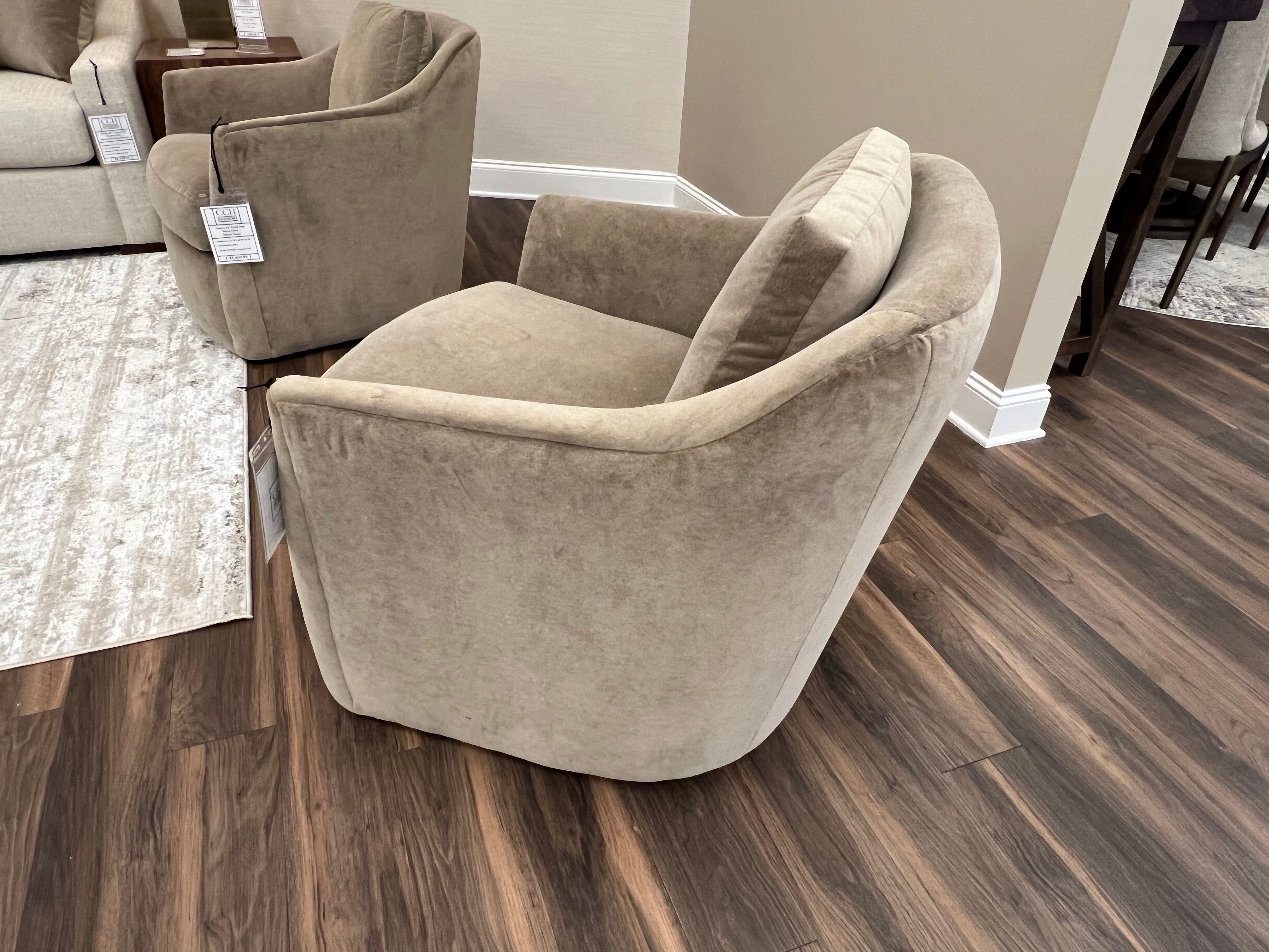 Jemma 33" Quick Ship Swivel Chair - Mojave Taupe