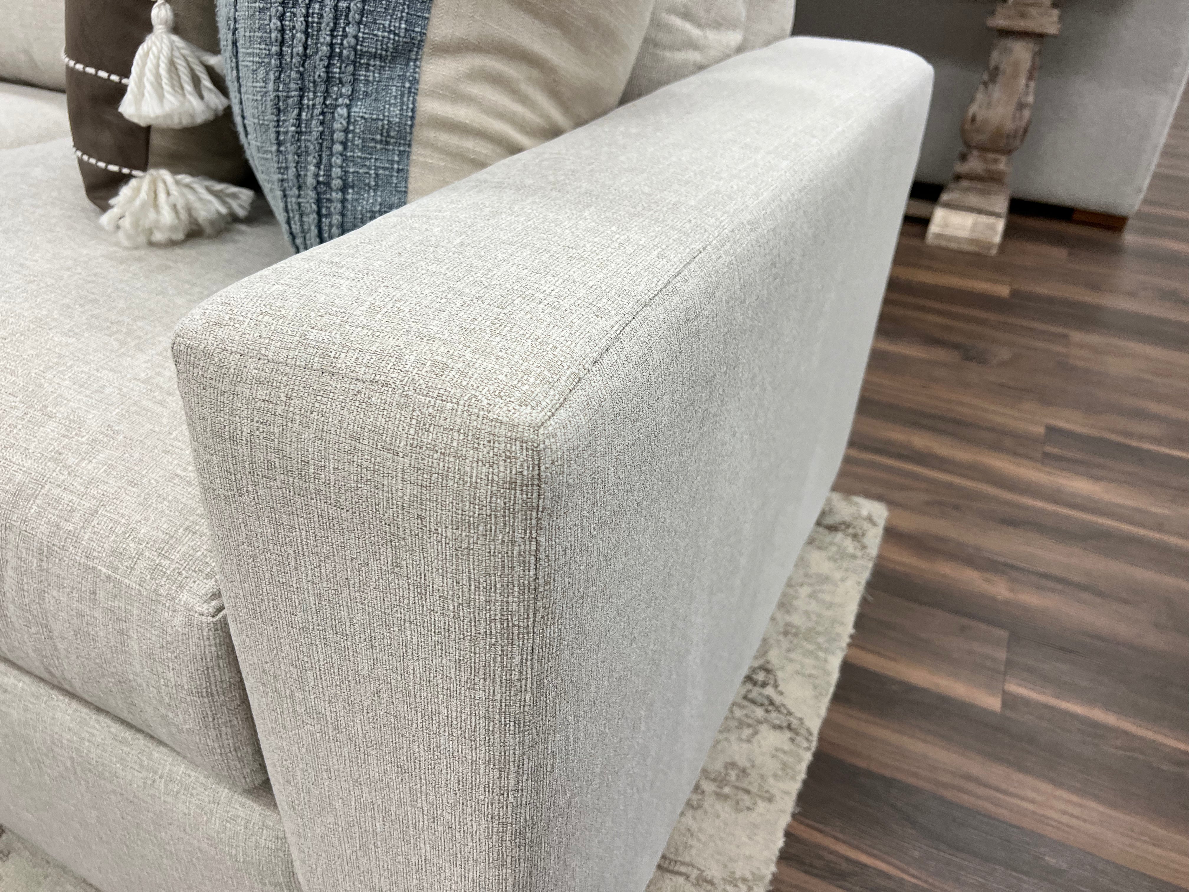 Gretchen Quick Ship 111" x 107" 5 Cushion Wide Track Arm Sectional - Crypton Quicksilver