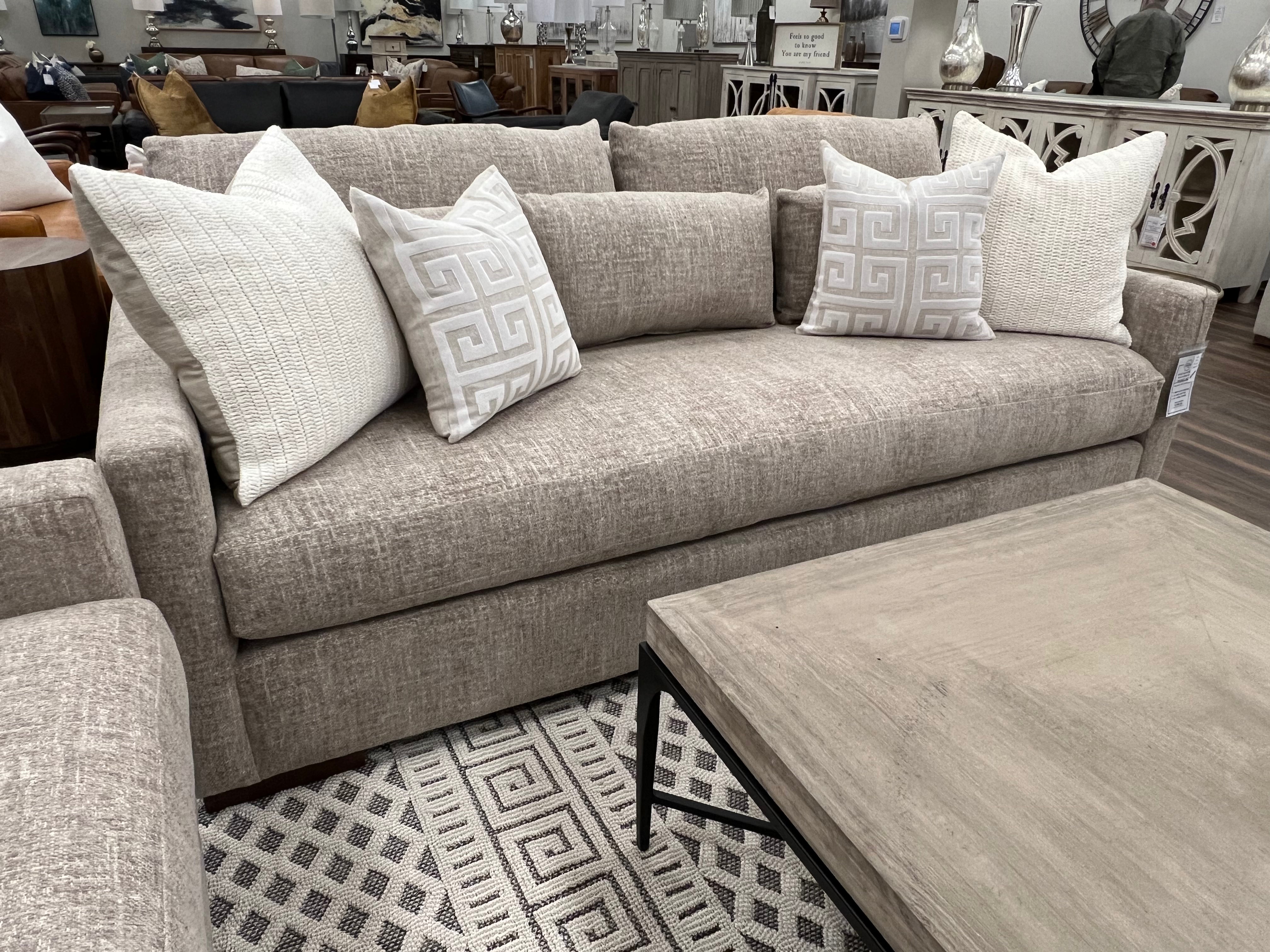 Glenda Express Ship 90" Bench Cushion Sofa - Moonlight