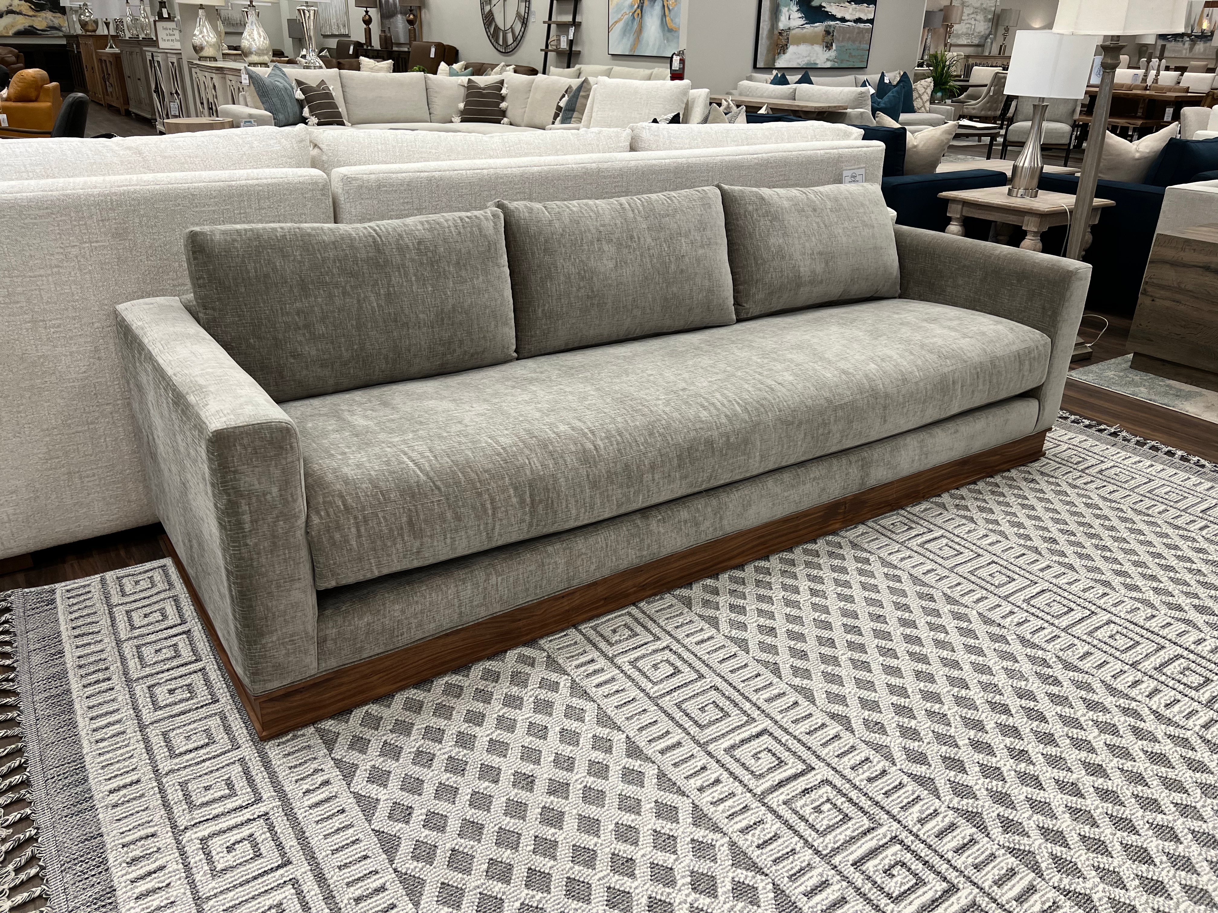 Bradford Express Ship 102" Bench Cushion Sofa - Velvet Taupe