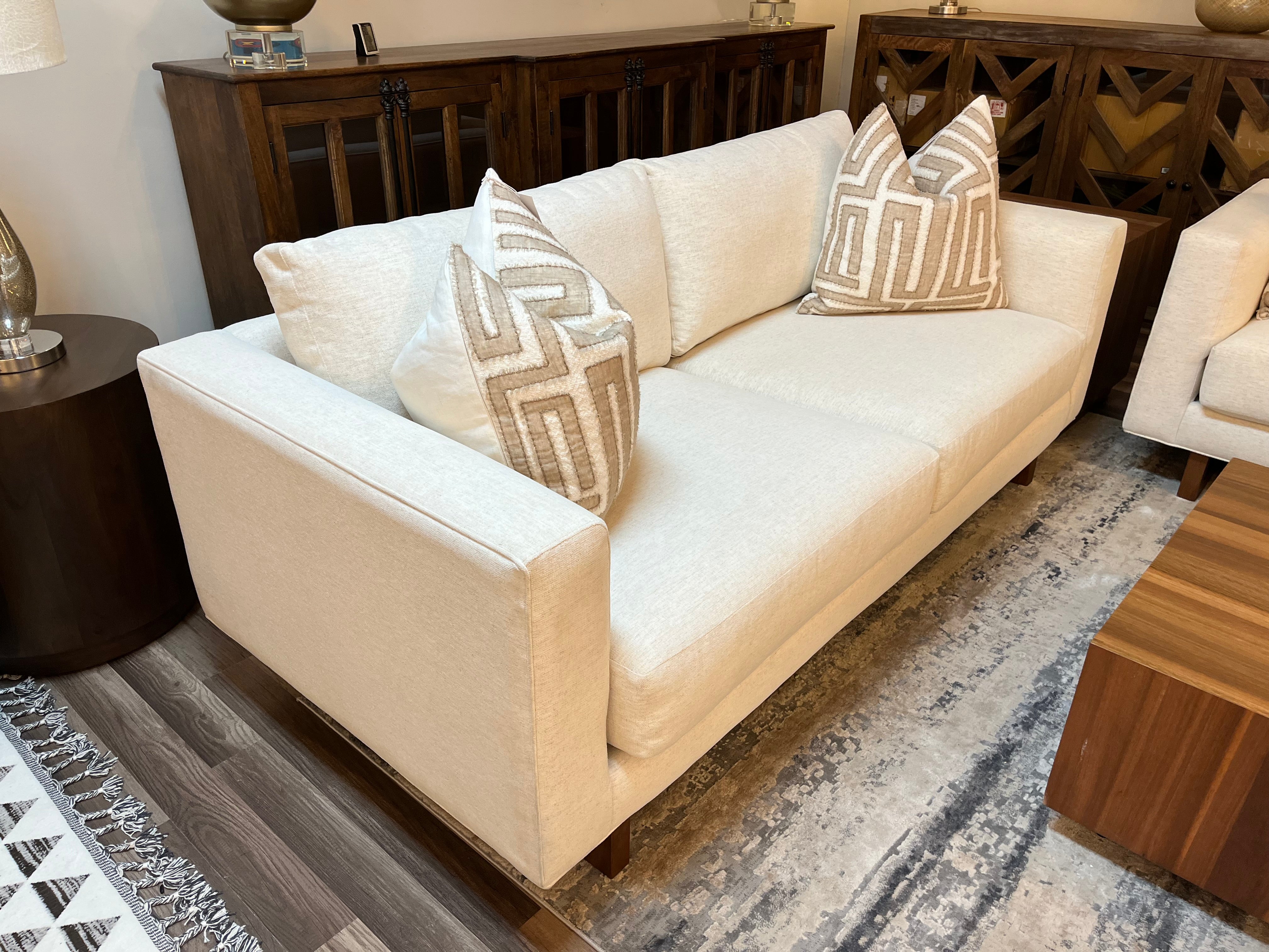 Jeffrey Express Ship 80" 2 Cushion Sofa - Crypton Natural Linen