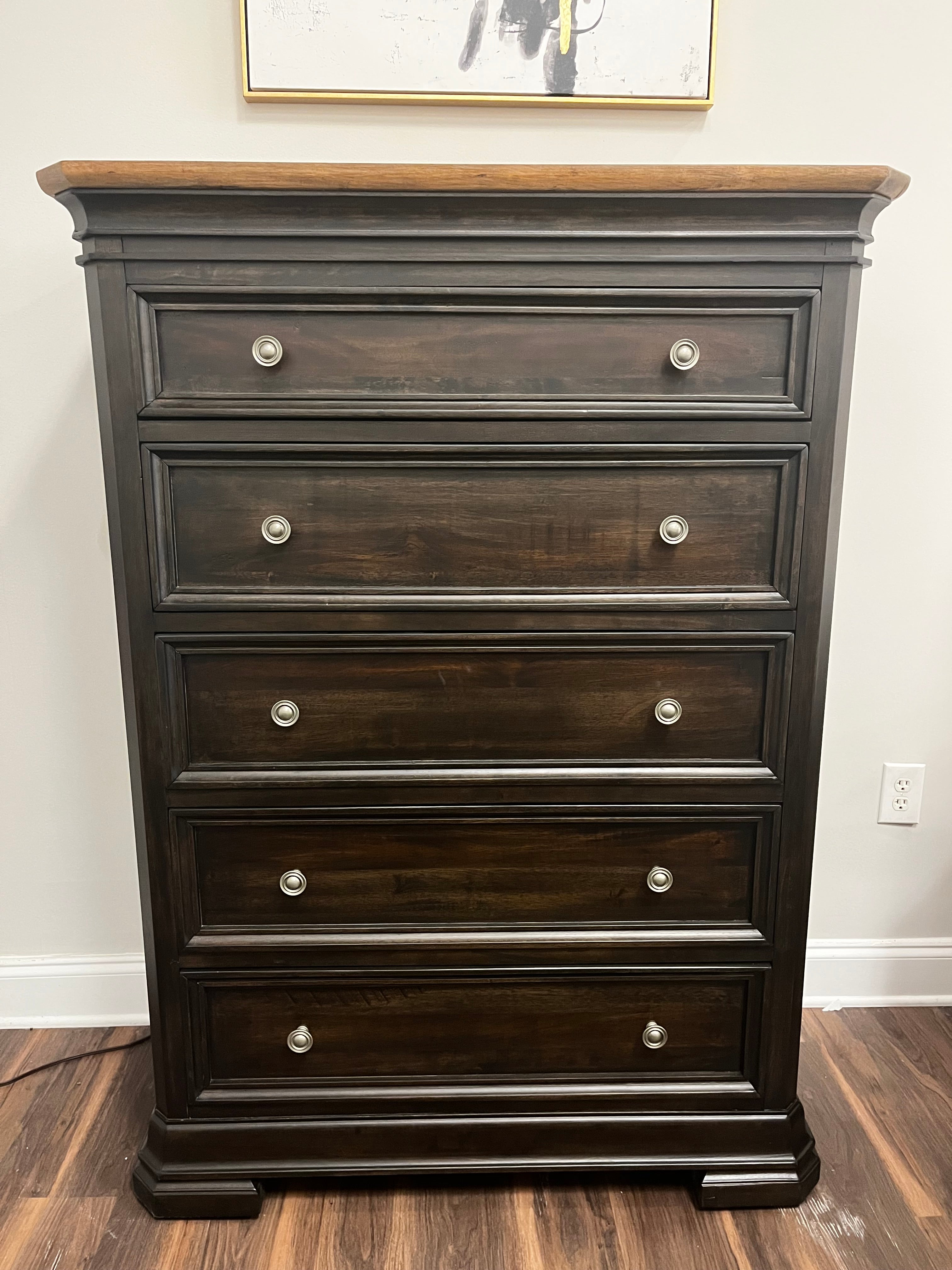 Lewis 42" Mahogany 5 Drawer Chest - Cocoa