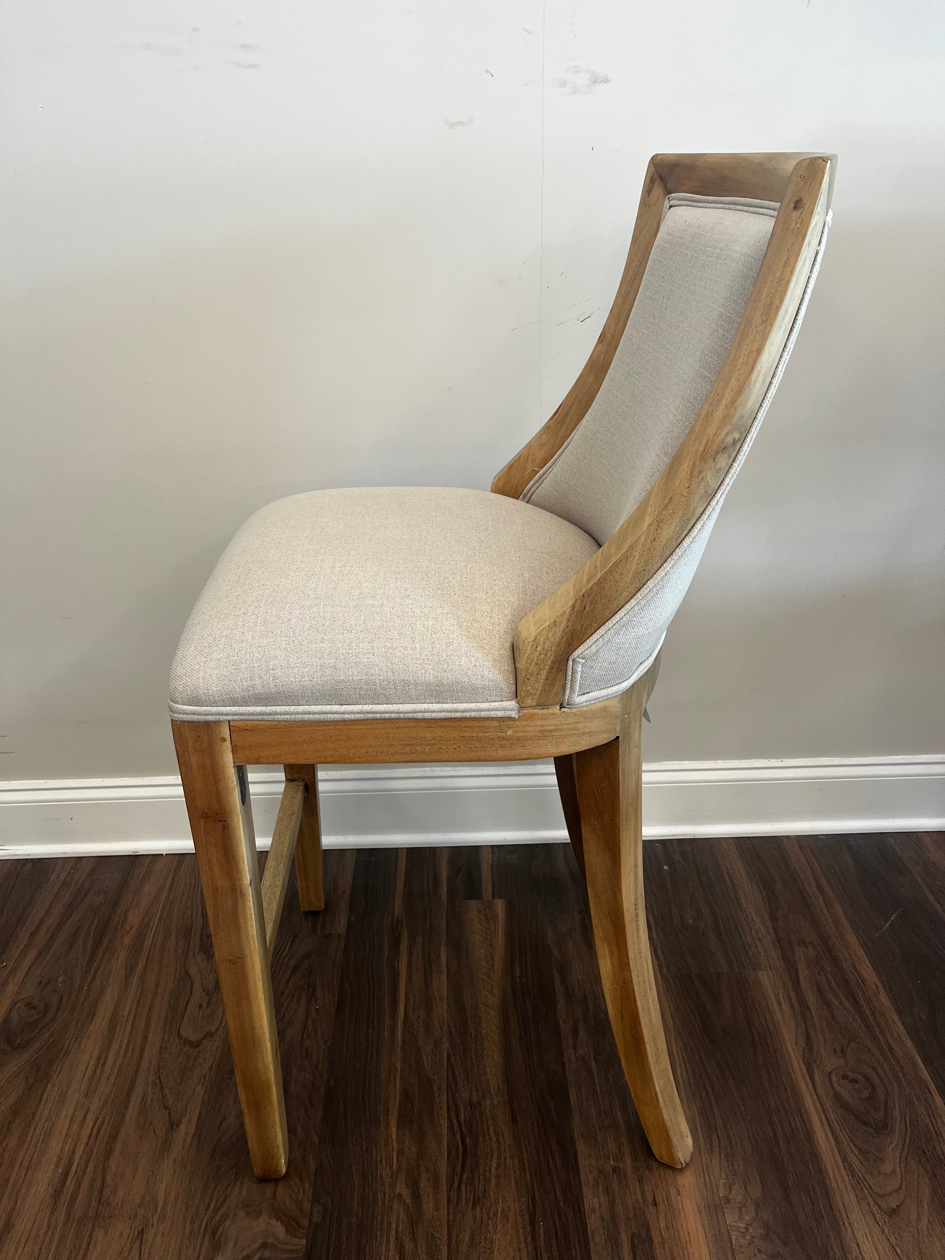 McKenzie Mahogany Counter Stool - Natural + Ivory