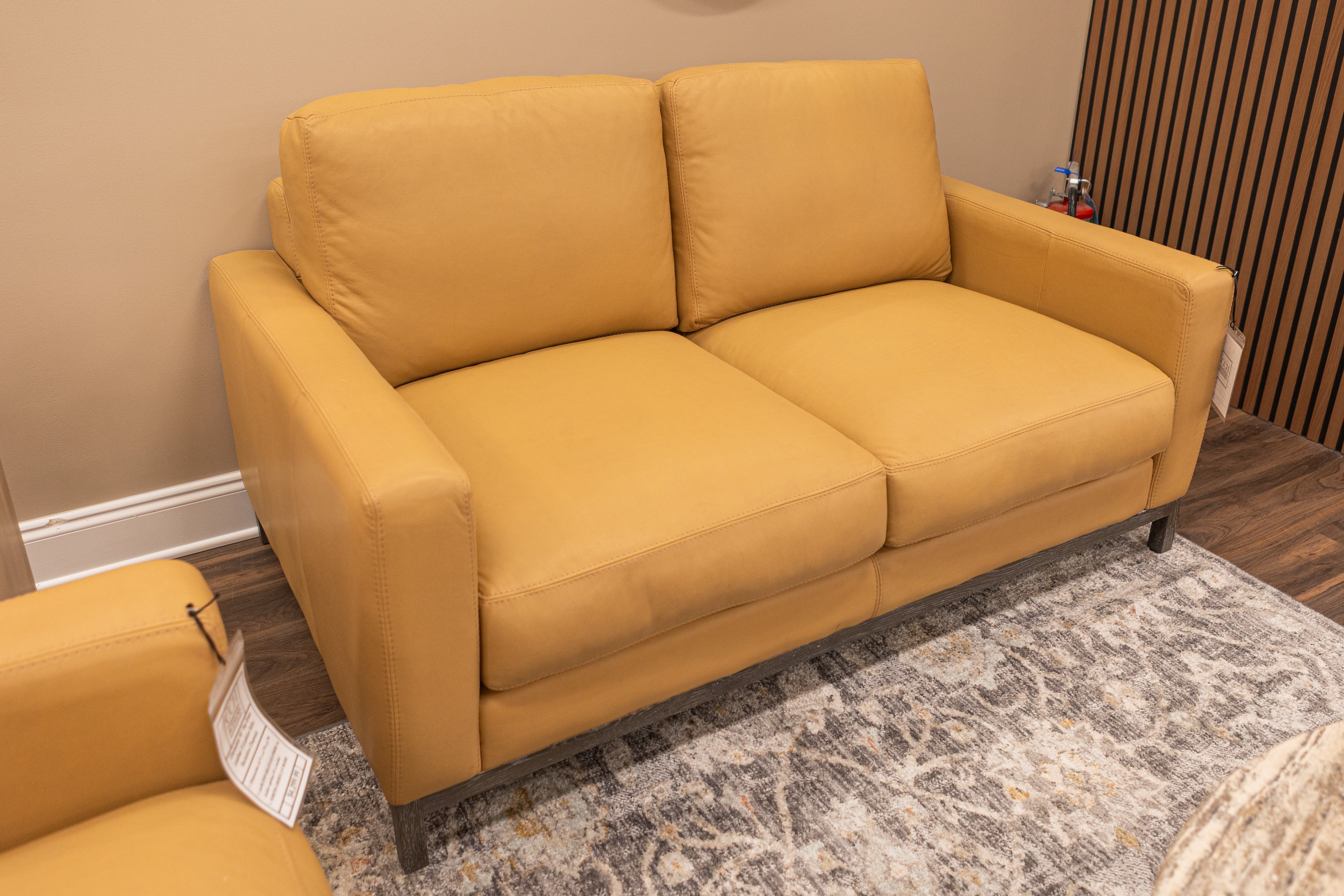 Clarksdale 67" Top Grain Leather 2 Cushion Loveseat - Berkshire Chamois