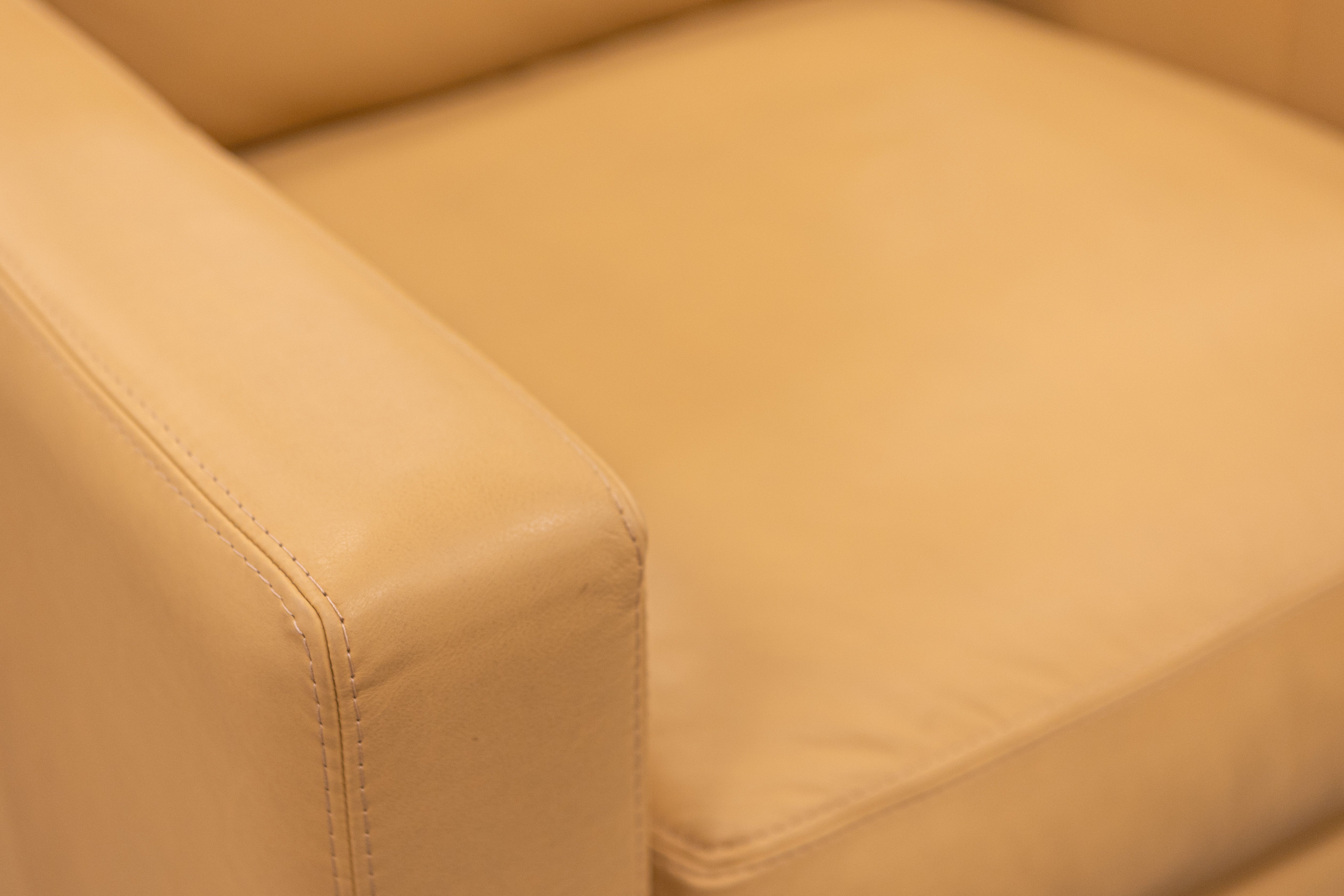 Clarksdale 90" Top Grain Leather 3 Cushion Sofa - Berkshire Chamois